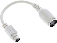 InLine Tastatur-Adapterkabel, 5pol DIN-Buchse an PS/2-Stecker, L&auml;nge: ca. 10cm