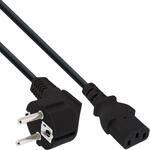 InLine Netzkabel, Schutzkontakt gewinkelt auf Kaltger&auml;testecker C13, 5m (16655)
