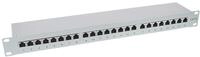InLine Patchfeld Cat.6, 24-fach, 48,26cm (19), 1HE, lichtgrau, RAL7035 (76224)