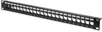 Assmann DN-91411 DIGITUS Modulares Patch Panel, 24-Port, Stahl, schwarz (DN-91411)