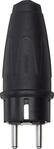 Merten 122151 Gummi-SCHUKO-Stecker, 16 A, 250 V, IP44, schwarz