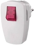 Bachmann SCHUKO Winkelstecker, beleuchtet mit Wipp-Kontrollschalter, wei&szlig; (911.273)