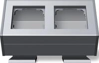 Profil 55 2fach mit Befestigungswinkel 2fach, Profil 55 Installation Aufputz,