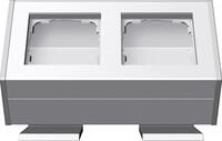 Profil 55 2fach mit Befestigungswinkel 2fach, Profil 55 Installation Aufputz,