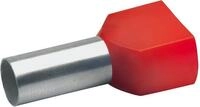 Klauke 876/14 Zwillingsaderendh&uuml;lsen isoliert, 10 mm&sup2;, 14 mm, rot (87614), 100