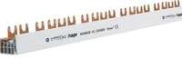 Hager KDN463B Phasenschiene, 4-polig, 63A, Gabel, 10mm&sup2;, 57 Module, L&auml;nge 1000mm