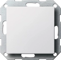 Gira 026803 Blindabdeckung mit Tragring, System 55, reinwei&szlig; gl&auml;nzend
