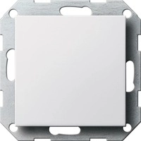 Gira 026827 Blindabdeckung mit Tragring, System 55, reinwei&szlig; seidenmatt
