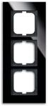 Busch-Jaeger 1723-825 Abdeckrahmen, Carat, 3-fach Rahmen, Glas schwarz