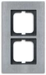 Busch-Jaeger 1722-860 Abdeckrahmen, Carat, 2-fach Rahmen, edelstahl (2CKA001754A4255)
