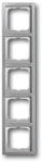 Busch-Jaeger 1725-866K Abdeckrahmen, Pur Edelstahl, 5-fach Rahmen, edelstahl