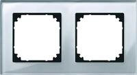 Merten 489260 Echtglasrahmen, M-PLAN, 2fach, Diamantsilber
