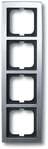 Busch-Jaeger 1724-80 Abdeckrahmen, Solo, 4-fach Rahmen, chrom matt (2CKA001754A4107)
