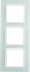 Berker 10136909 Glasrahmen, 3fach, B.7, Glas polarwei&szlig;/polarwei&szlig; matt