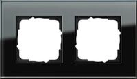 Gira 021205 Abdeckrahmen, 2fach, System 55 Esprit, Glas schwarz