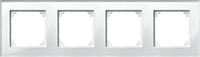 Merten 489419 Echtglasrahmen, M-PLAN, 4fach, Brillantwei&szlig;