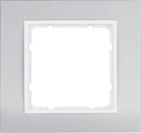 Berker 10113904 Rahmen, 1fach, B.3, Alu/polarwei&szlig; matt, Aluminium eloxiert