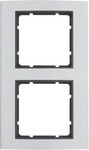 Berker 10123004 Rahmen, 2fach, B.3, Alu/anthrazit matt, Aluminium eloxiert