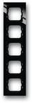 Busch-Jaeger 1725-281 Abdeckrahmen, Axcent, 5-fach Rahmen, schwarz (2CKA001754A4413)