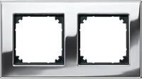Merten 475239 Metallrahmen, M-PLAN, 2fach, Chrom