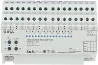 Gira 216100 KNX Jalousieaktor, 8fach, 230 V AC / 12-48 V DC, mit Handbet&auml;tigung