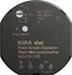 Gira eNet Funk-Schalt-/Tastaktor 1fach Mini, Potentialfrei, schwarz (542400)