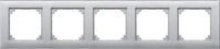 Merten 486560 Rahmen, System-M-PLAN, 5fach, Aluminium matt