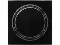 Tastschalter 10 A 250 V~ mit Abdeckung und Wippe Kreuzschalter, S-Color, schwarz,