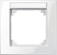 Merten 514119 Rahmen, M-PLAN, 1fach, beschriftbar, Polarwei&szlig; gl&auml;nzend
