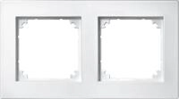 Merten 486219 Rahmen, M-PLAN, 2fach, Polarwei&szlig; matt
