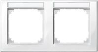 Merten 471219 Rahmen, M-SMART, 2fach, waagerechte Montage, beschriftbar, polarwei&szlig;