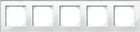 Merten 489519 Echtglasrahmen, M-PLAN, 5fach, Brillantwei&szlig;