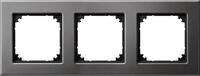 Merten 475314 Metallrahmen, M-PLAN, 3fach, Rhodiumgrau