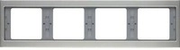 Berker 13837004 Rahmen, 4fach, waagerecht, K.5, Edelstahl, Metall mattiert