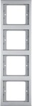 Berker 13437004 Rahmen, 4fach, senkrecht, K.5, Edelstahl, Metall mattiert
