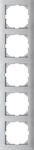 Merten MEG4050-3660 Rahmen, M-Pure, 5fach, aluminium