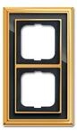 Busch-Jaeger 1722-835 Abdeckrahmen, Busch-dynasty&reg;, 2-fach Rahmen, Messing Poliert