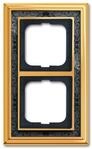 Busch-Jaeger 1722-833 Abdeckrahmen, Busch-dynasty&reg;, 2-fach Rahmen, Messing Poliert