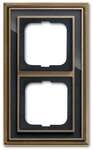 Busch-Jaeger 1722-845 Abdeckrahmen , Busch-dynasty&reg;, 2-fach Rahmen, Messing Antik