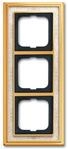 Busch-Jaeger 1723-836 Abdeckrahmen, Busch-dynasty&reg;, 3-fach Rahmen, Messing Poliert