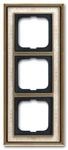 Busch-Jaeger 1723-846 Abdeckrahmen , Busch-dynasty&reg;, 3-fach Rahmen, Messing Antik