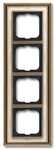 Busch-Jaeger 1724-846 Abdeckrahmen , Busch-dynasty&reg;, 4-fach Rahmen, Messing Antik