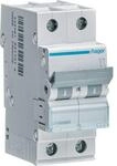 Hager MCN202 Leitungsschutzschalter 2 polig 6kA C-Charakteristik 2A 2 Module