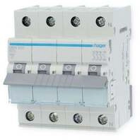 Hager MBN620 Leitungsschutzschalter 3P+N 6kA B-Charakteristik 20A 4 Module