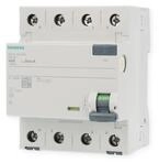 Siemens 5SV33446KL FI-Schutzschalter, 4-polig, Typ A, 40A, 30mA, 400V, N-links