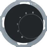 Berker 20262035 Temperaturregler mit Wechsler, Serie R.classic, schwarz gl&auml;nzend
