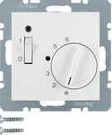 Berker 20308989 Temperaturregler mit &Ouml;ffner, Zentralst&uuml;ck, Wippschalter und LED,