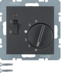Berker 20301606 Temperaturregler mit &Ouml;ffner, Zentralst&uuml;ck, Wippschalter und LED,