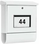 Burg W&auml;chter Malaga 4400 W Solar-Briefkasten-Set, mit Zeitungsfach, Querformat,