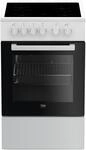 Beko FSS57000GW EEK: A Standherd, 50 cm breit, 60 L,G laskeramikkochfeld, Grill,